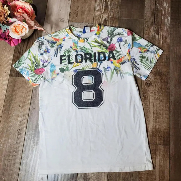 Divided by H&M Florida Bird #8 T-Shirt Regular T-Shirt Fit Men's Size Small - Picture 1 of 14